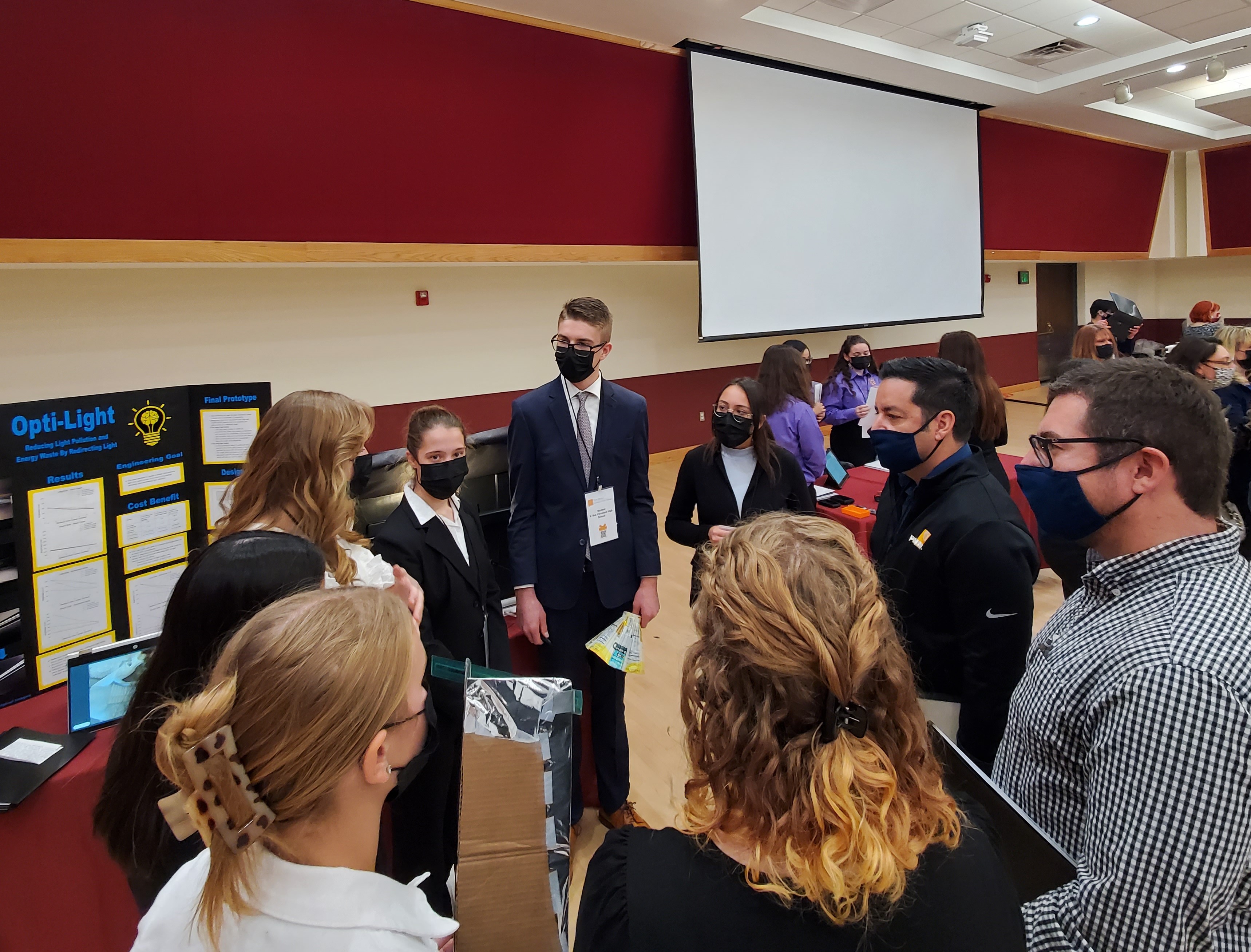 Student teams present during the in-person 2021 New Mexico Governor’s STEM Challenge Showcase at New Mexico State University’s Corbett Center in December